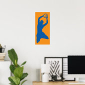 Poster silhouette de basket (Bureau à domicile)