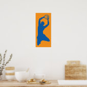 Poster silhouette de basket (Cuisine)