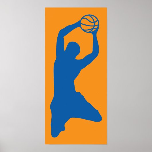 Poster silhouette de basket (Devant)