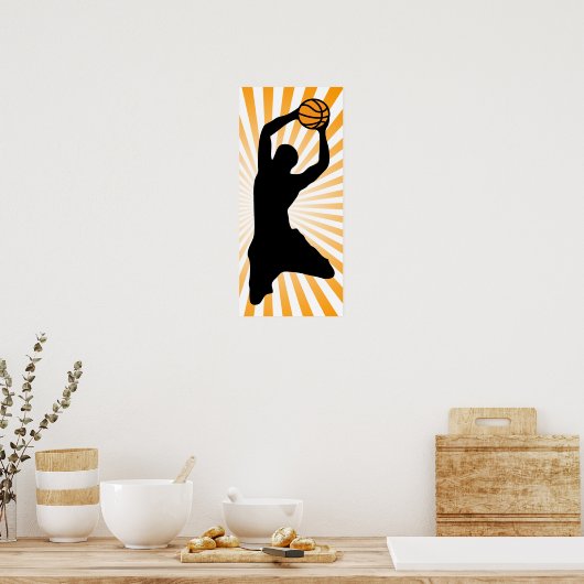 Poster silhouette de basket (Cuisine)