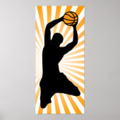Poster silhouette de basket (Devant)
