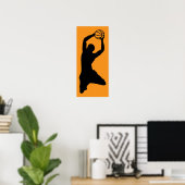 Poster silhouette de basket (Bureau à domicile)