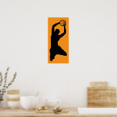 Poster silhouette de basket (Cuisine)