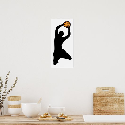 Poster silhouette de basket (Cuisine)