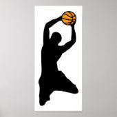 Poster silhouette de basket (Devant)