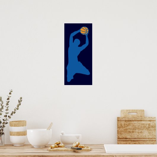 Poster silhouette de basket (Cuisine)