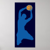 Poster silhouette de basket (Devant)
