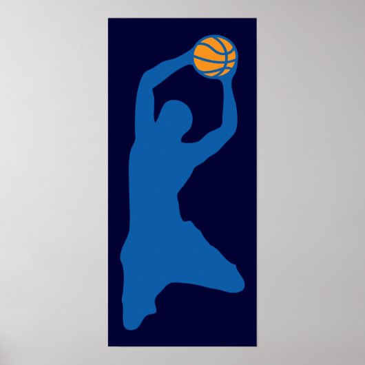 Poster silhouette de basket (Devant)