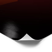 Poster Silhouette de cerf avec coucher de soleil rouge fe (Coin)