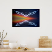 Poster Silhouette de chauve-souris abstraite (Cuisine)