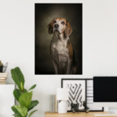 Poster Silhouette de chien élégant (Bureau à domicile)