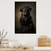 Poster Silhouette de chien élégant (Cuisine)