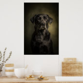 Poster Silhouette de chien élégant (Cuisine)