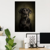 Poster Silhouette de chien élégant (Bureau à domicile)