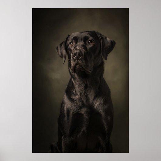 Poster Silhouette de chien élégant (Devant)