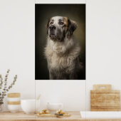 Poster Silhouette de chien élégant (Cuisine)