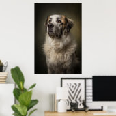 Poster Silhouette de chien élégant (Bureau à domicile)