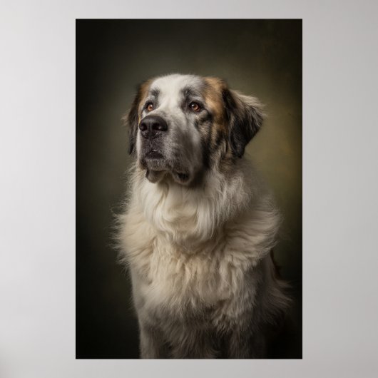 Poster Silhouette de chien élégant (Devant)