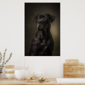 Poster Silhouette de chien élégant (Cuisine)