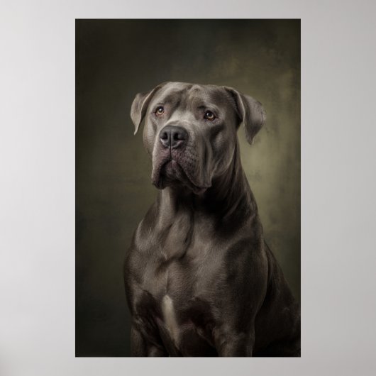 Poster Silhouette de chien élégant (Devant)