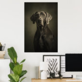 Poster Silhouette de chien élégant (Bureau à domicile)