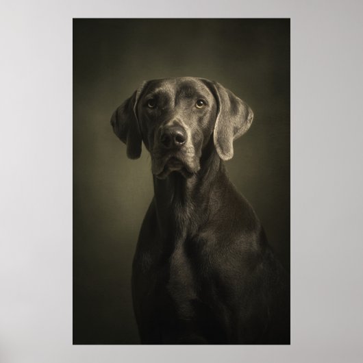 Poster Silhouette de chien élégant (Devant)