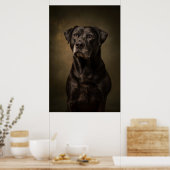 Poster Silhouette de chien élégant (Cuisine)