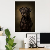 Poster Silhouette de chien élégant (Bureau à domicile)