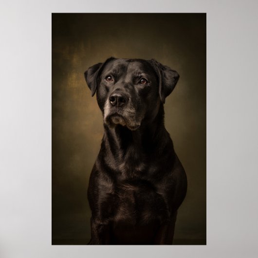 Poster Silhouette de chien élégant (Devant)