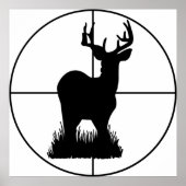 Poster Silhouette de cible de chasse au cerf (Devant)