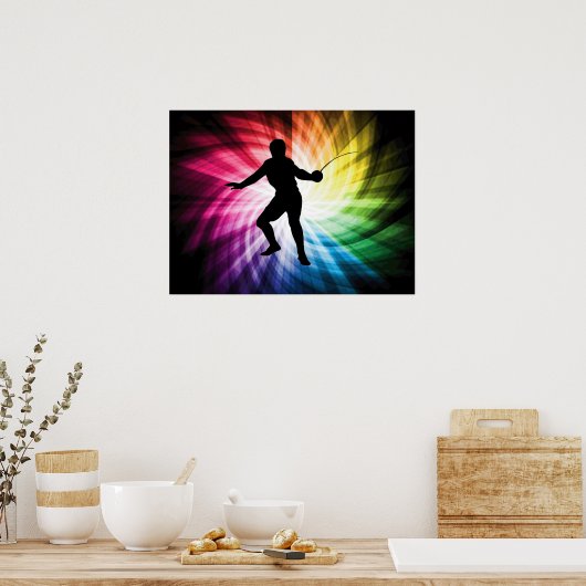 Poster Silhouette de clôture; spectre (Cuisine)