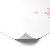 Poster Silhouette de cœur rose de mère et fille (Coin)