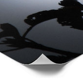 Poster Silhouette de colibri brillant (Coin)