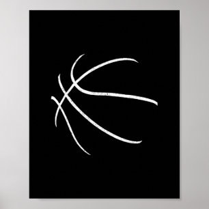 Poster Silhouette de croquis joueur de balle entraîneur s