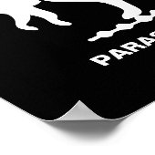 Poster Silhouette de dinosaure Parasaurolophus (Coin)