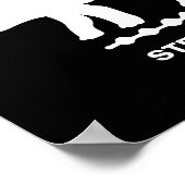 Poster Silhouette de dinosaure Stégosaure (Coin)
