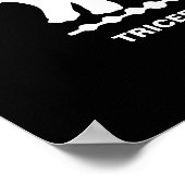 Poster Silhouette de dinosaure Triceratops (Coin)