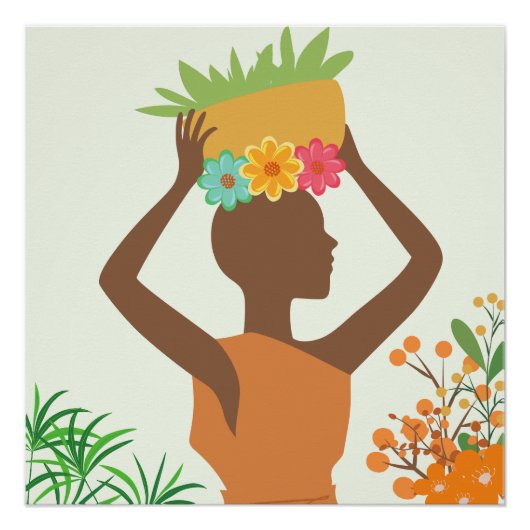 Poster Silhouette de femme noire (Devant)