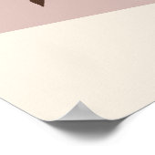 Poster Silhouette de feuille marron et beige de style mod (Coin)