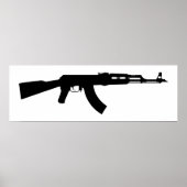 Poster Silhouette de fusil AR-15 (Devant)