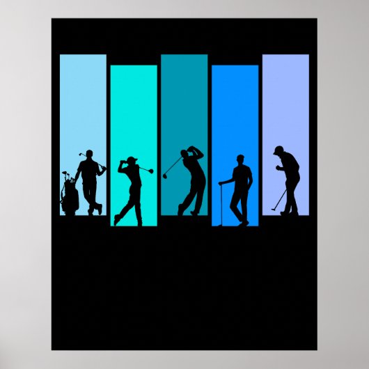 Poster Silhouette de golfeur (Devant)
