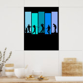 Poster Silhouette de golfeur (Cuisine)