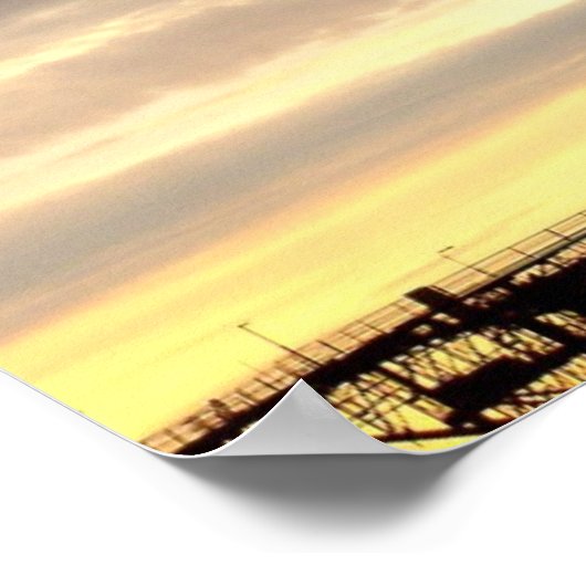 Poster Silhouette de grue industrielle (Coin)