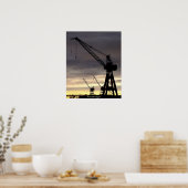 Poster Silhouette de grue industrielle (Cuisine)