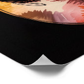 Poster silhouette de guitare pour les nuits de Harlem (Coin)