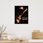 Poster silhouette de guitare pour les nuits de Harlem (Cuisine)