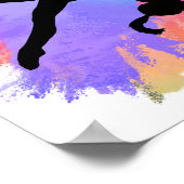 Poster Silhouette de gymnaste (Coin)