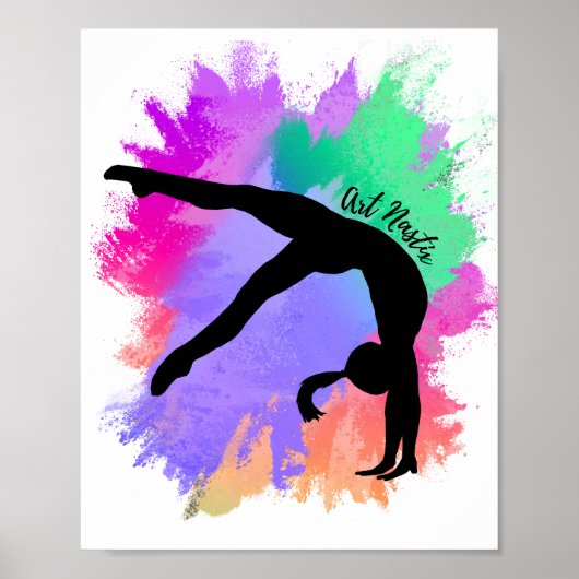 Poster Silhouette de gymnaste (Devant)