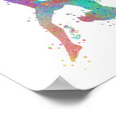 Poster Silhouette de gymnaste (Coin)