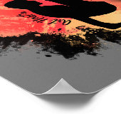 Poster Silhouette de gymnaste masculine (Coin)